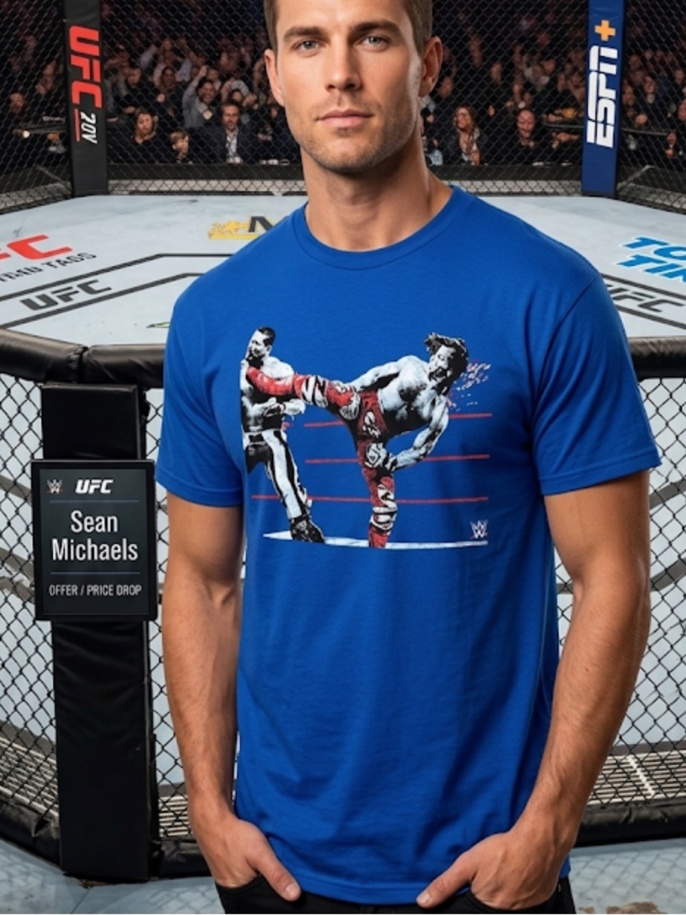 WWE Sean Michaels shirt men’s blue